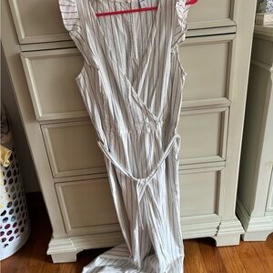 Striped Sleeveless Jumpsuit